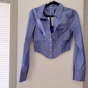 Crop Top Work Blouse